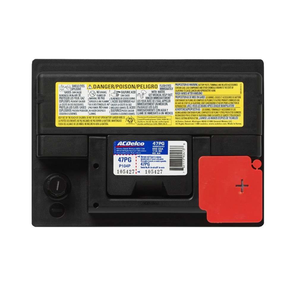 ACDELCO PROFESSIONAL 88865243 BATTERY ASM *CCA 47PG Pro Auto Parts World
