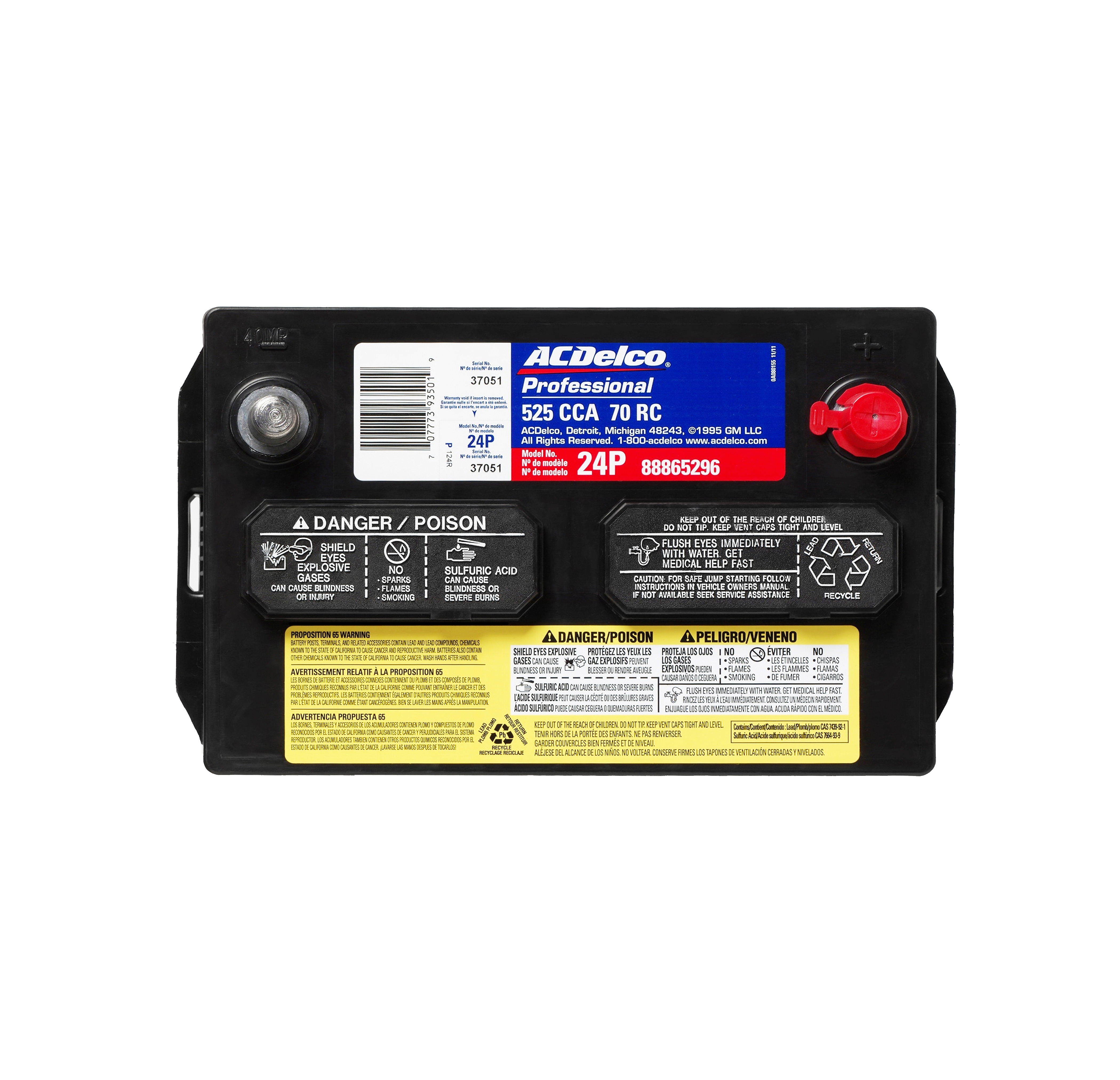 ACDELCO PROFESSIONAL 88865296 BATTERY ASM 24P Pro Auto Parts World