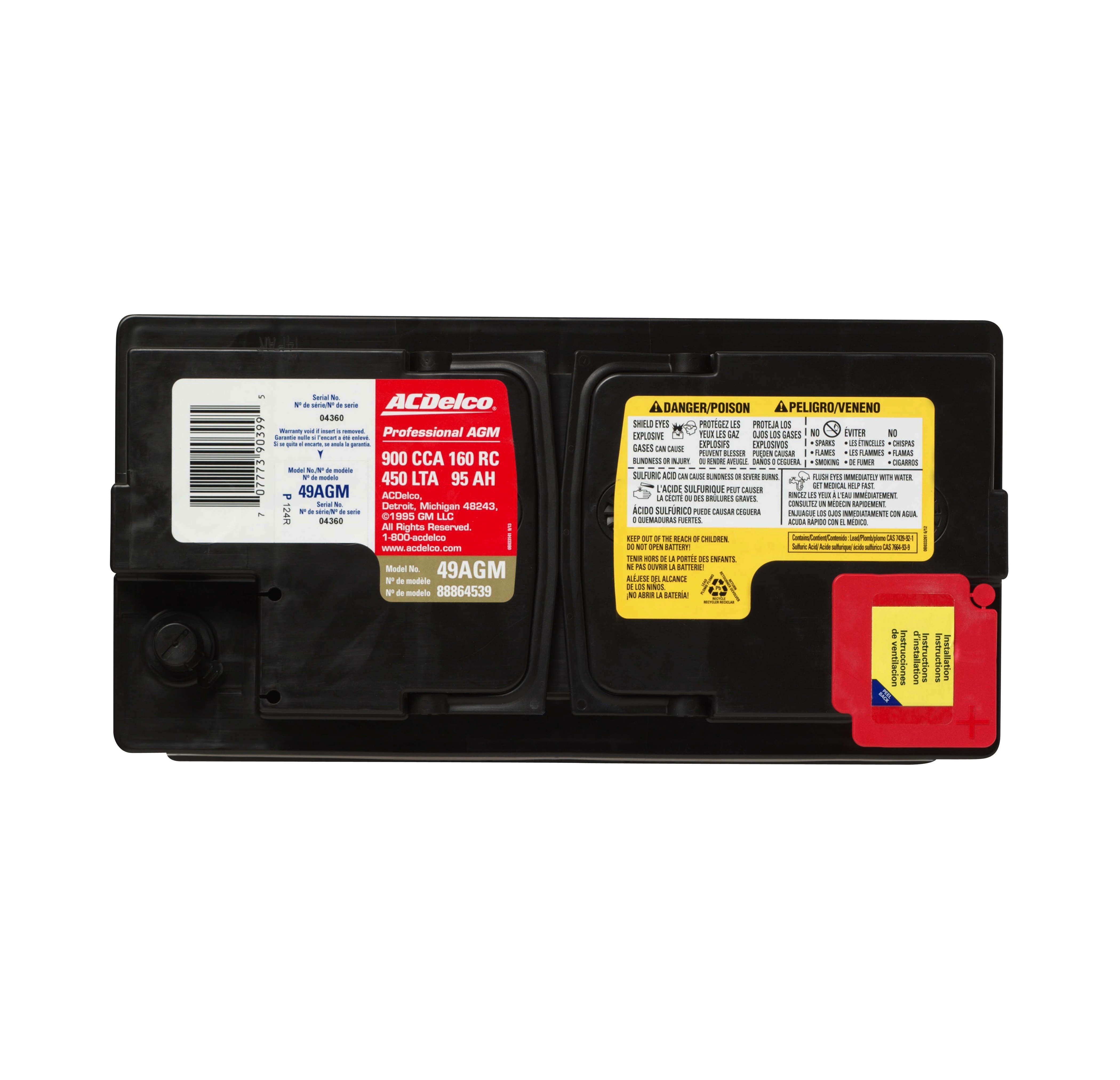ACDELCO PROFESSIONAL Std Automotive Battery 49AGM Pro Auto Parts World