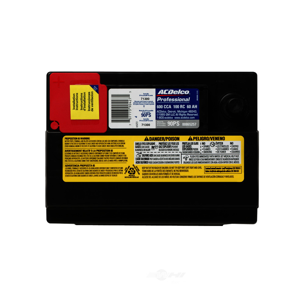 Ac Delco Battery Warranty >> ACDELCO PROFESSIONAL Std Automotive Battery 90PS | Pro Auto Parts World Ac Delco Battery Warranty >> ACDELCO PROFESSIONAL Std Automotive Battery 90PS | Pro Auto Parts World