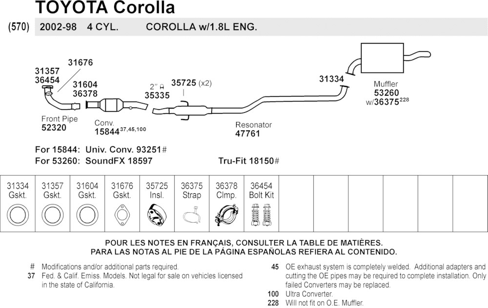 32 1999 Toyota Corolla Exhaust System Diagram - Wire Diagram Source