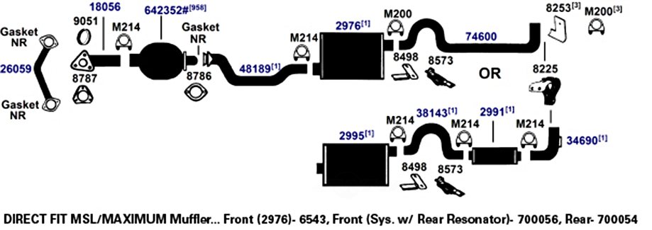 AP EXHAUST W/FEDERAL CONVERTER - Exhaust Muffler Assembly - APF 7550