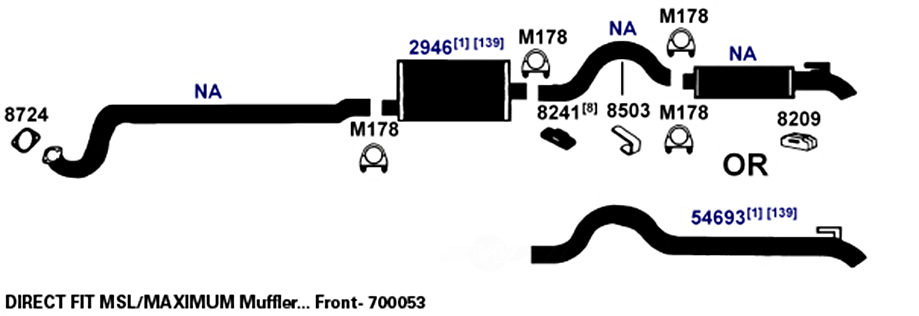 AP EXHAUST W/FEDERAL CONVERTER - Exhaust Muffler Gasket - APF 8697