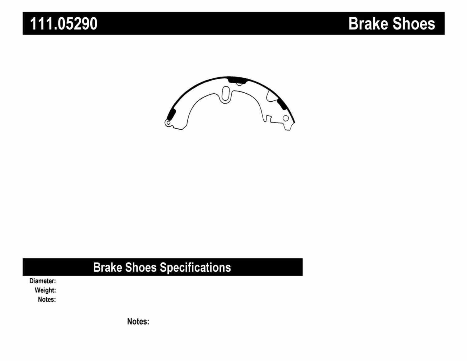 CENTRIC PARTS - Centric Premium Brake Shoes - CEC 111.05290