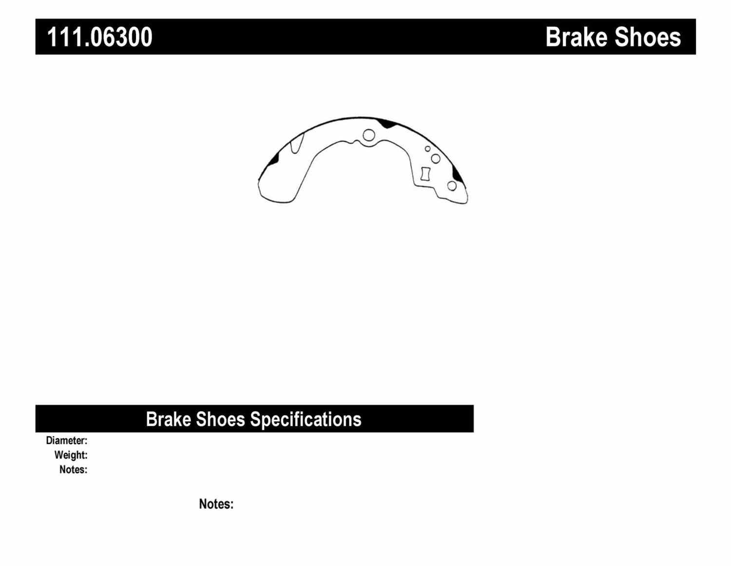 CENTRIC PARTS - Centric Premium Brake Shoes - CEC 111.06300