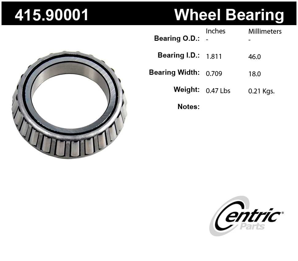 CENTRIC PARTS - Centric Premium Axle Shaft, Hub & Wheel Bearings - CEC 415.90001