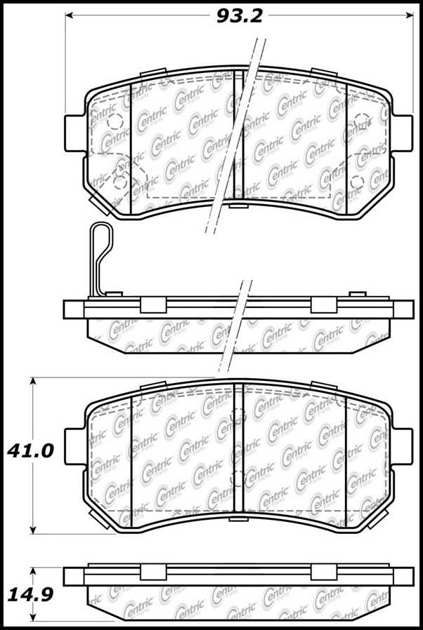 Disc Brake Pad Set-C-TEK Ceramic Brake Pads Rear Centric 103.11570
