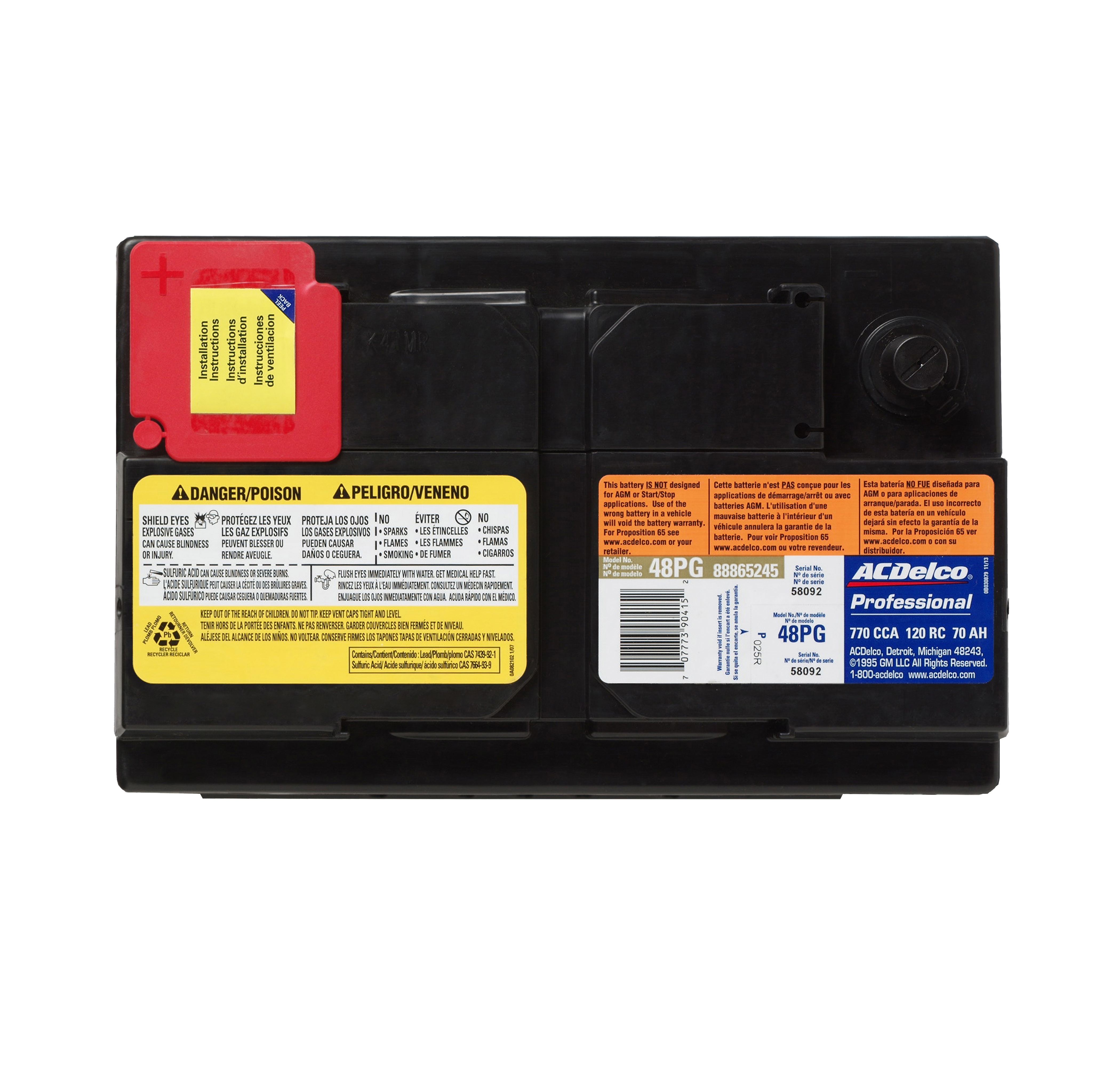 Ac Delco Battery Warranty >> ACDELCO PROFESSIONAL Battery 48PG | Pro Auto Parts World Ac Delco Battery Warranty >> ACDELCO PROFESSIONAL Battery 48PG | Pro Auto Parts World