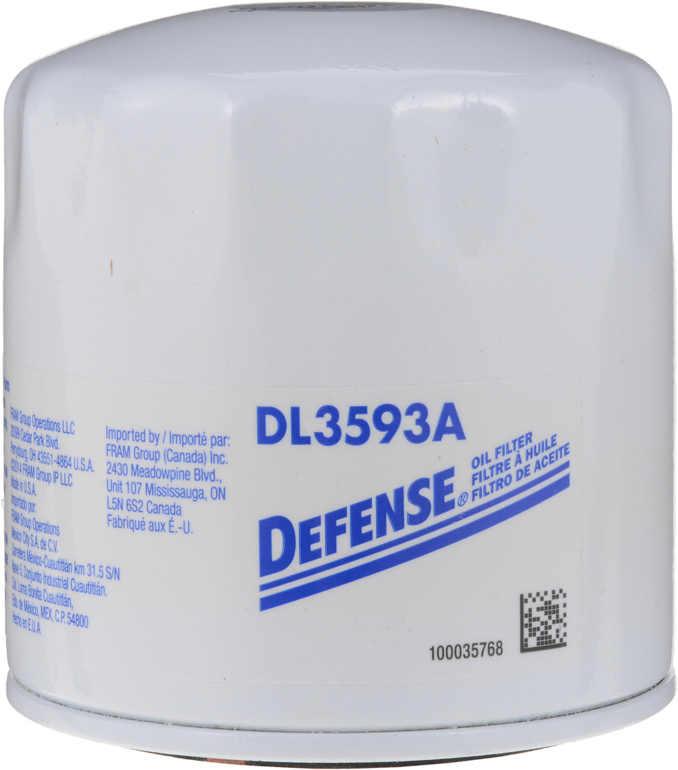 DEFENSE FILTERS (FRAM) - Engine Oil Filter - DFN DL3593A