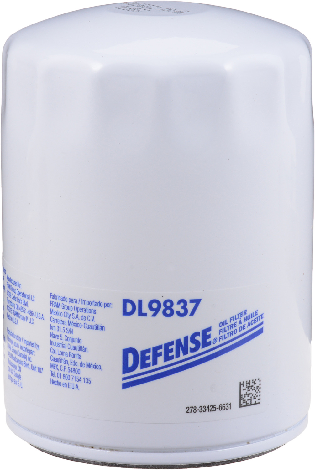 DEFENSE FILTERS (FRAM) - Engine Oil Filter - DFN DL9837