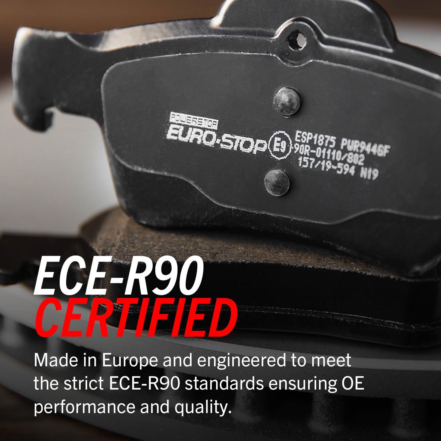 EURO-STOP - Power Stop - Rear Euro-Stop ECE-R90 Brake Pads - ERS ESP1402