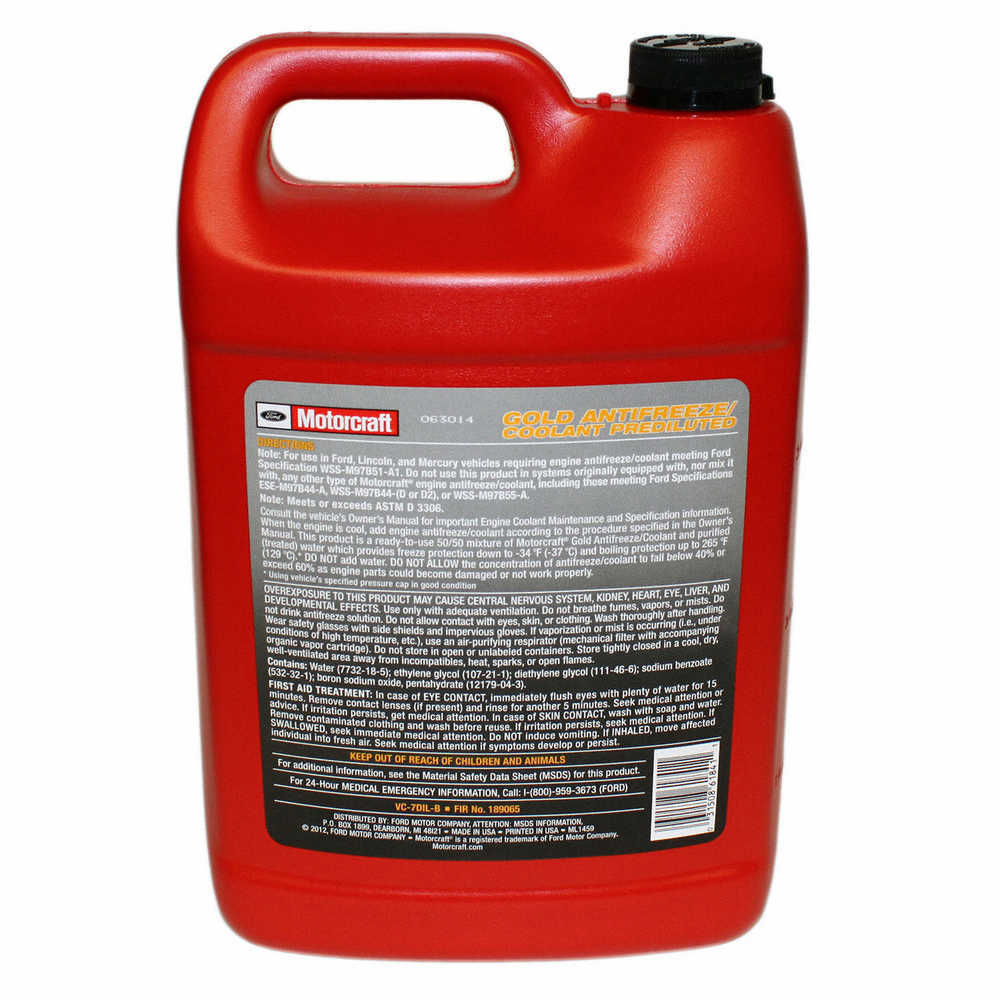 Gold Coolant - Motorcraft Gold Antifreeze/Coolant Concentrated - 1 ...