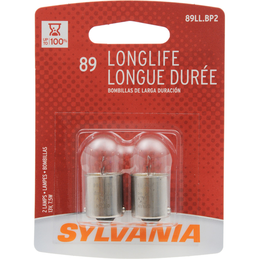 SYLVANIA RETAIL PACKS - Long Life Blister Pack Twin Engine Compartment Light Bulb - SYR 89LL.BP2