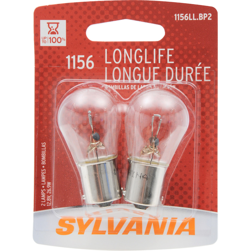 SYLVANIA RETAIL PACKS - Long Life Blister Pack Twin Back Up Light Bulb - SYR 1156LL.BP2