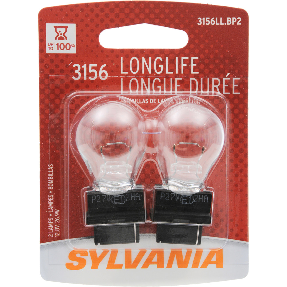 SYLVANIA RETAIL PACKS - Long Life Blister Pack Twin Back Up Light Bulb - SYR 3156LL.BP2
