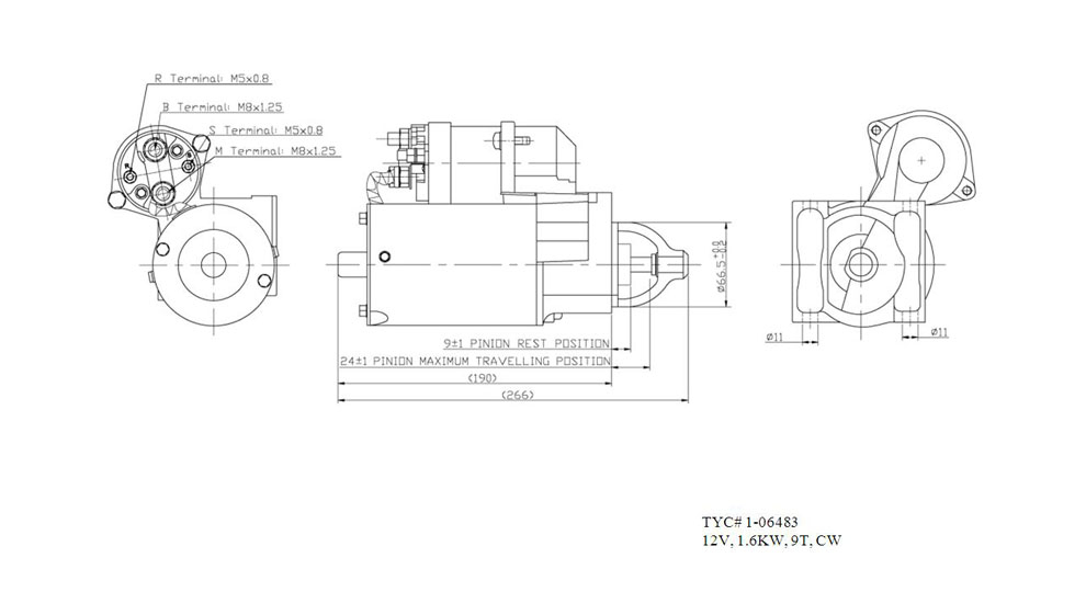 TYC - Starter Motor - TYC 1-06483